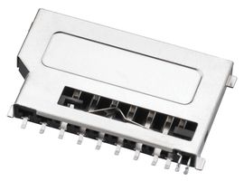 WURTH ELEKTRONIK 693063020911 存储卡连接器, SD, 推-拉, 9 触点, 铜, 镀金触芯, WR-CRD