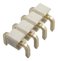 GCT BG304-04-A-0500-L-G 引脚针座, U形, 板至板, 2.54 mm, 1 排, 4 触点, 通孔安装, White Lite BG304