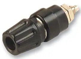 HIRSCHMANN TEST AND MEASUREMENT 930136100 Binding Post, PKNI 10 B Series, 63 A, 60 V, Nickel Plated Contacts, Panel Mount, Black