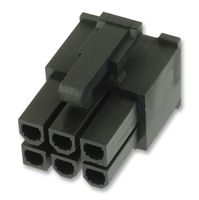 MOLEX 45559-0002 连接器外壳, 用于PCI Express, Mini-Fit Jr. 45559, 插座, 6 路, 4.2 mm, Molex Mini-Fit Jr. 5556系列插座触芯