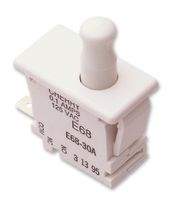 ZF 0E69-30A0 按钮开关, E Series, SPDT, 关-(开), 圆形, 白色