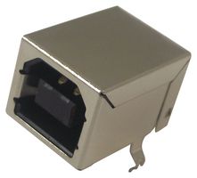 MULTICOMP USB-B-S-RA 连接器, USB, USB B, USB 2.0, 插座, 4 路, 通孔安装, 直角型