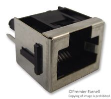 AMP - TE CONNECTIVITY 100616-2 Modular Connector, RJ45 Jack, 1 x 1 (Port), 8P8C, Cat3, Through Hole Mount
