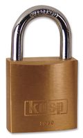 KASP SECURITY K12030A1 Padlock, Brass, Hardened Steel Shackle, 5mm Dia, 18mm Vertical, 16mm Horizontal