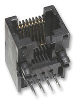 AMPHENOL COMMUNICATIONS SOLUTIONS 54601-906WPLF Modular Connector, Modular Jack, 1 x 1 (Port), 6P6C, Cat3, Through Hole Mount