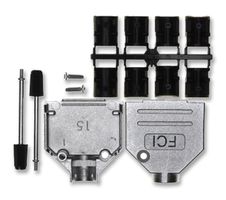 AMPHENOL COMMUNICATIONS SOLUTIONS 8655MH1501BLF 连接器后壳, D Sub, DA, 180°, 锌主体