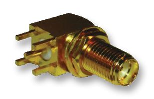 AMPHENOL RF 132203 射频/同轴连接器, SMA同轴, 直角隔板安装插座, 通孔安装 直角, 50 ohm, 铍铜