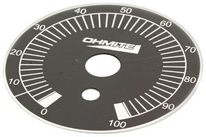 OHMITE 5000E Dial Plate, 2.188 ", Aluminum, Black-Enameled