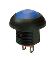 MULTICOMP PRO MCPAS6-B2-M1CES2-5L7 按钮开关, 发光, 15.2 mm, SPST, Off-(On), 圆形, 蓝色