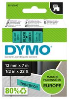 DYMO 45019 标签打印机胶带, 胶粘, 绿底黑字, 7M