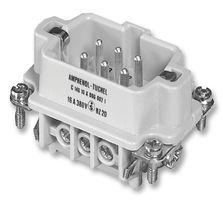 AMPHENOL SINE/TUCHEL C146 10A006 102 1 重载型连接器, 信号, 线缆保护, heavymate E Series, 插入件, 6+PE触芯, E6, 插头, 螺丝销