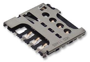 MOLEX 78727-0001 存储卡连接器, Micro SIM, 推-拉, 6 触点, 铜合金, 镀金触芯, 78727 Series