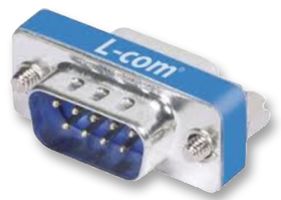L-COM DGB9MF 连接器适配器, D-sub, 超薄插座保护, 标准 D Sub, 插头, 9 路, 标准 D Sub, 插座, 9 路