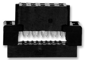 MOLEX 87568-1443 IDC连接器, Black, IDC插座, 母, 2 mm, 2排, 14 触点, 电缆安装