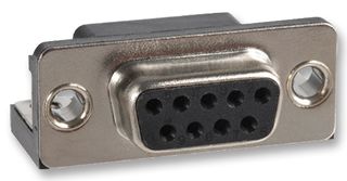 NORCOMP 182-009-213R561 D-Sub 连接器, 直角, 标准, 插座, 182 Series, 9 触点, DE, 焊接