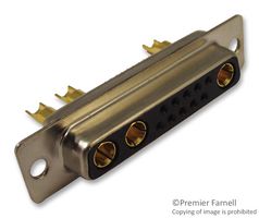 NORCOMP 680S13W3203L201 连接器, 组合式D-SUB, 20A, Seal-D 680S Series, DB-13W3, 插座, 13 触点, 10信号, 3电源, 焊接杯