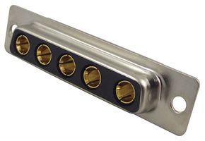 NORCOMP 680S5W5203L201 连接器, 组合式D-SUB, 20A, Seal-D 680S Series, DB-5W5, 插座, 5 触点, 3电源, 焊接杯