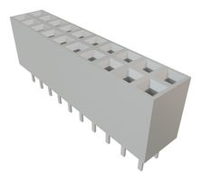 SAMTEC BCS-110-L-D-TE PCB插座, 板至板, 2.54 mm, 2 排, 20 触点, 通孔安装