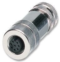 PHOENIX CONTACT 1511860 传感器连接器, M12, 母, 8路, 螺丝插座, 直形线缆安装