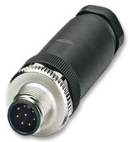 PHOENIX CONTACT 1513334 传感器连接器, M12, 公, 8路, 压接插头, 直形线缆安装
