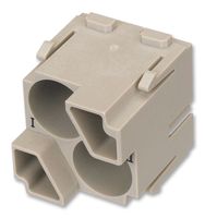 HARTING 09 14 002 3001 Heavy Duty Connector, Han-Modular, Insert, 2 Contacts, Plug, Crimp Pin - Contacts Not Supplied