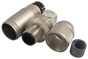 PHOENIX CONTACT 1543223 传感器连接器, M12, 公, 4路, IDC / IDT插头, 直形线缆安装