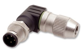 HARTING 21 01 140 5081 传感器连接器, HARAX Series, M12, 公, 4路, IDC / IDT插头, 直角线缆安装