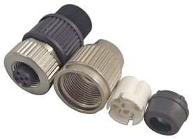 HARTING 21 03 272 2505 圆形连接器, M-Series Circular Connector, Harax M12-L系列, 电缆安装插座, 5 触点, 压接插座, 螺纹