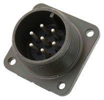 AMPHENOL INDUSTRIAL MS3102A16S-1P 圆形连接器, MIL-DTL-5015 系列, MS3102 Series, 盒式安装插座, 7 触点, 焊接引脚, 螺纹