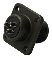 AMPHENOL INDUSTRIAL MS3102E22-22P.. 圆形连接器, MIL-DTL-5015 系列, MS3102 Series, 盒式安装插座, 4 触点, 焊接引脚, 螺纹