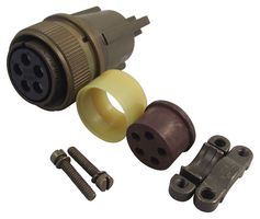 AMPHENOL INDUSTRIAL MS3106E18-11S... 圆形连接器, MIL-DTL-5015 系列, MS3106 Series, 直型插头, 5 触点, 焊接插座, 螺纹