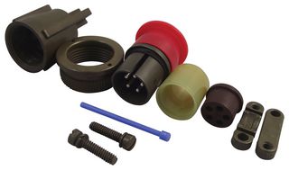 AMPHENOL INDUSTRIAL MS3106F14S-5P.. Circular Connector, MIL-DTL-5015 Series, MS3106 Series, Straight Plug, 5 Contacts, Solder Pin