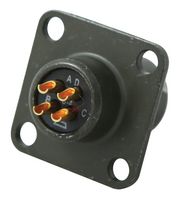AMPHENOL INDUSTRIAL PT02A8-4S. 圆形连接器, PT Series, MIL-DTL-26482 I系列, 盒式安装插座, 4 触点, 焊接插座, 卡口