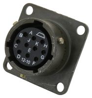 AMPHENOL INDUSTRIAL PT02E12-10S.. 圆形连接器, PT Series, MIL-DTL-26482 I系列, 盒式安装插座, 10 触点, 焊接插座, 卡口