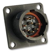 SOURIAU-SUNBANK / EATON UTS012E8P 圆形连接器, Standard Circular Connector, Trim Trio UTS系列, 墙壁安装插座, 8 触点, 焊接引脚, 卡口