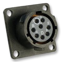 SOURIAU-SUNBANK / EATON UTS012E8S 圆形连接器, Standard Circular Connector, Trim Trio UTS系列, 墙壁安装插座, 8 触点, 焊接插座, 卡口