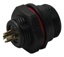 CLIFF ELECTRONIC COMPONENTS FM686804 圆形连接器, Sealed Circular Connector, Cliffcon 68系列, 面板安装插头, 4 触点, 焊接引脚, 螺纹