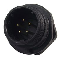 CLIFF ELECTRONIC COMPONENTS FM686805 圆形连接器, 密封圆形连接器, Cliffcon 68系列, 面板安装插头, 5 触点, 焊接引脚, 螺纹