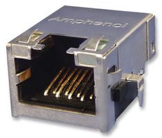 AMPHENOL COMMUNICATIONS SOLUTIONS RJE73-188-00401 Modular Connector, RJ45 Jack, 1 x 1 (Port), 8P8C, Through Hole Mount