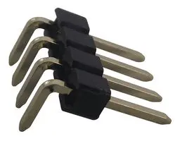 WURTH ELEKTRONIK 61300411021 Pin Header, Right Angle, Board-to-Board, 2.54 mm, 1 Rows, 4 Contacts, Through Hole Right Angle