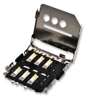 MOLEX 78800-0001 存储卡连接器, Micro SIM, 推-拉, 6 触点, 铜合金, 镀金触芯, 78800 Series