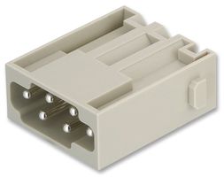 HARTING 09 14 006 2633 Heavy Duty Connector, Han-Quick Lock®, Han-Modular, Insert, 6 Contacts, Plug, Push Lock Pin