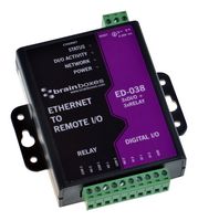 BRAINBOXES ED-038 输入/输出模块, 以太网至数字继电器, 3数字输入, 3形式A继电器