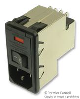 TE CONNECTIVITY - CORCOM PS0S0DSXB=C1265 Filtered IEC Power Entry Module, IEC C14, Medical, 10 A, 250 VAC, 2-Pole Switch