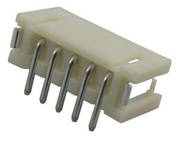 JST / JAPAN SOLDERLESS TERMINALS B5B-ZR-SM4-TF (LF)(SN)(P) 引脚针座, 线至板, 1.5 mm, 1 排, 5 触点, 表面安装 , ZH
