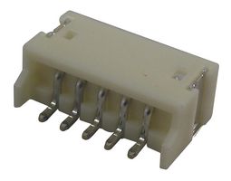 JST / JAPAN SOLDERLESS TERMINALS S5B-ZR-SM4A-TF(LF)(SN) 引脚针座, 线至板, 1.5 mm, 1 排, 5 触点, 表面安装 , ZH