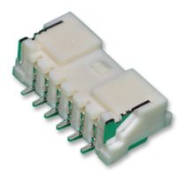 JST / JAPAN SOLDERLESS TERMINALS SM06B-PASS-TB(LF)(SN) 引脚针座, 线至板, 2 mm, 1 排, 6 触点, 表面安装 , PA