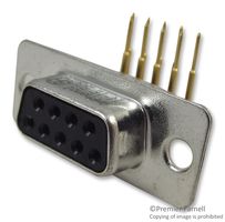 AMPHENOL COMMUNICATIONS SOLUTIONS L77DFE09S1AON D-Sub 连接器, DB9, 标准, 插座, DF, 9 触点, DE, 焊接
