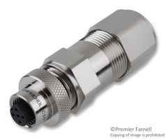 AMPHENOL INDUSTRIAL HDM12PF05A1STM 圆形连接器, Miniature Circular Connector, Max-M12系列, 电缆安装插头, 5 触点, 焊接插座