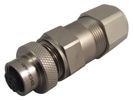 AMPHENOL INDUSTRIAL HDM12PF05D1STM Circular Connector, Miniature Circular Connector, Max-M12 Series, Cable Mount Plug, 5 Contacts